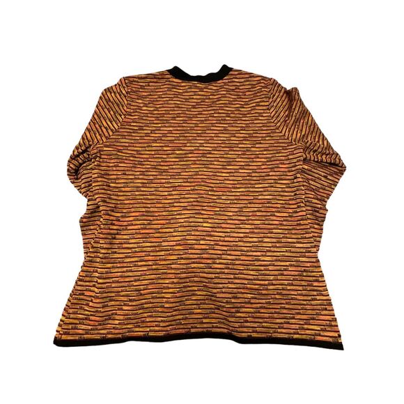 Exclusively Misook Petite Cardigan Womens Size PS Orange Brown Marled One Button - Picture 3 of 4